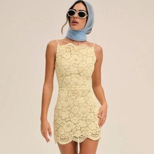 NWT Lakeside Mini Dress in Yellow